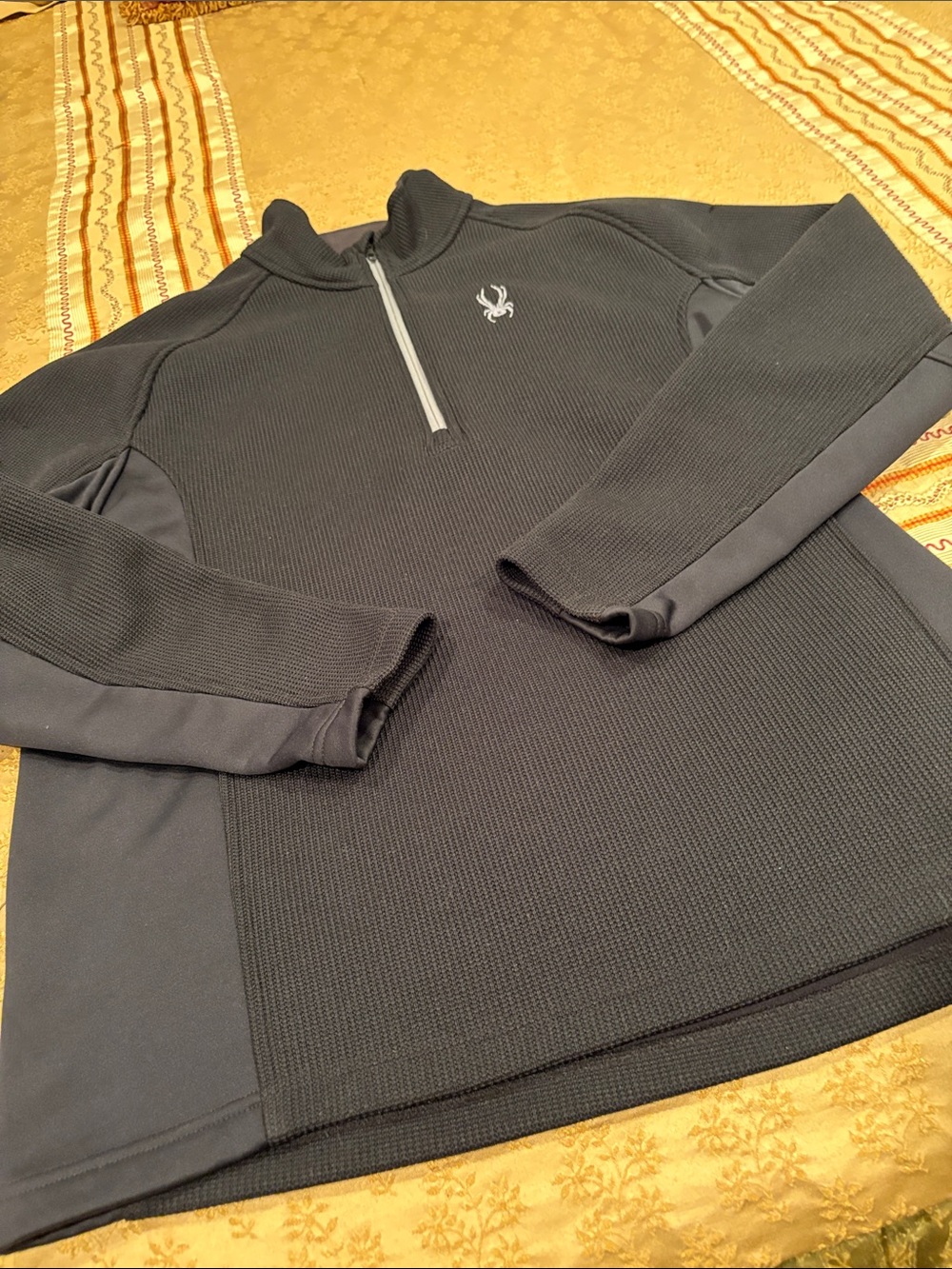 Spyder Men's Black Half-Zip Performance Sweater, Great Condition, XL